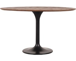 LABEL51 Otto Eetkamertafel - BRUIN - Stof - 130 cm - Rond