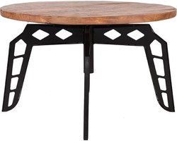 LABEL51 Pebble Salontafel - Naturel - Hout - 80 cm - Rond