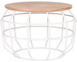 LABEL51 Pixel Bijzettafel - WIT - Stof - L
