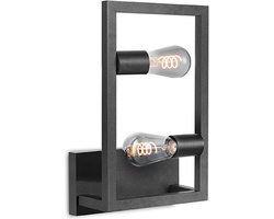 LABEL51 Quadrato Wandlamp - ZWART - Metaal - One Size