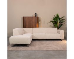 LABEL51 Rodano Hoekbank - Naturel - Velvet - Links - - - Met Armleuning