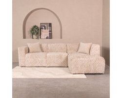 LABEL51 Salvano Hoekbank - Naturel - Rimba - Hoekbank Rechts - -