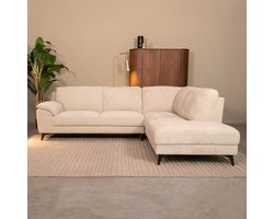 LABEL51 Santino Hoekbank - Naturel - Chenille - Hoekbank Rechts - - - Met Armleuning