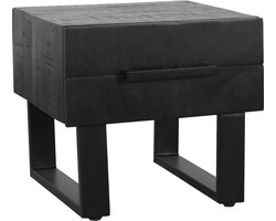 LABEL51 Santos Salontafel - ZWART - Stof - 50 cm