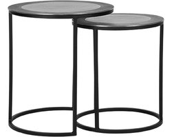 LABEL51 Set Pair Salontafel - Grijs - Metaal - 40 cm