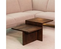 LABEL51 Skip Salontafel - Bruin - Hout - 90 cm