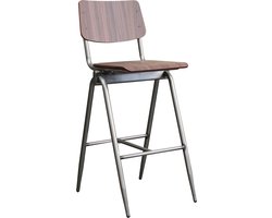 LABEL51 Solid Barkruk - Bruin - Hout - Zithoogte 86 - Kruk -