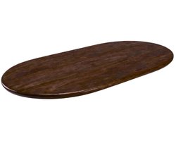 LABEL51 Tafelblad Halve Cirkel Eetkamertafel - Bruin - Stof - 240 cm - Halve Cirkel