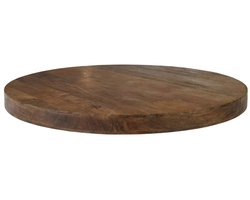 LABEL51 Tafelblad Rond Eetkamertafel - Bruin - Hout - 120 cm - Rond Straight