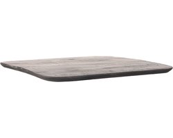 LABEL51 Tafelblad Vierkant Eetkamertafel - Zwart - Hout - 70 cm Sloppy