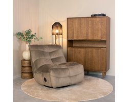 LABEL51 Take It Easy Fauteuil - Bruin - Velvet - One Size - -