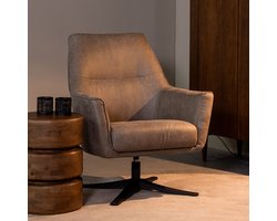 LABEL51 Tod Fauteuil - Bruin - Stof - One Size - - - Draaibaar - Met Armleuning