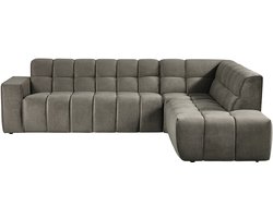 LABEL51 Valentino Hoekbank - Bruin - Velvet - Hoekbank Rechts - -