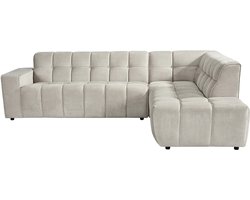 LABEL51 Valentino Hoekbank - Naturel - Velvet - Hoekbank Rechts - -