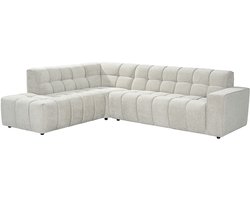 LABEL51 Valentino Hoekbank - Naturel - Velvet - Links Voorstaand - -