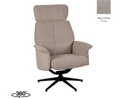 LABEL51 Verdal Fauteuil - Bruin - KunstLeer - Excl. Hocker - - - Met Armleuning
