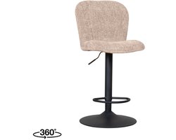 LABEL51 Vino Barkruk - Bruin - Velvet - Gaslift - Kruk -