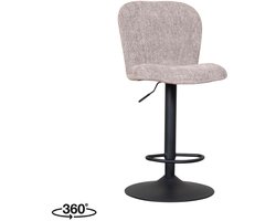 LABEL51 Vino Barkruk - Naturel - Velvet - Zithoogte 64-84 - Kruk -