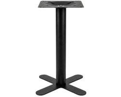 LABEL51 X-Poot Eetkamertafel - ZWART - Metaal - X-Poot 50x50 cm