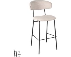 LABEL51 Zack Barkruk - NATUREL - Stof - Hoog - Kruk -