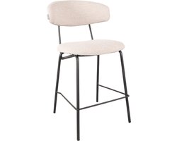 LABEL51 Zack Barkruk - Naturel - Stof - Laag - Kruk -