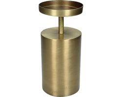 Label6 - Gouden Kandelaar - Metalen kaarsenhouder - Kaars houder metaal - Ijzer - Luxe woondecoratie - Goud 11x11x23cm