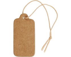 Labels - 15 x 30 mm - Bruin - 100 stuks