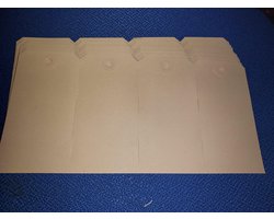 Labels bruin / chamoix, 60 x 120 mm, 100 stuks