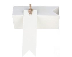 Labels - set van 100 labels rond wit 4x4 cm. - stevig karton - prijslabels - cadeaulabels - met voorgestanst gaatje