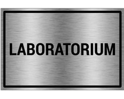 Laboratorium bord - brushed aluminium materiaal - grijs zwart - 60 x 40 cm