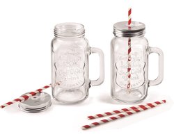 Lacor Mix & Go - Set van 2 Glazen bekers voor Individuele Blender - 500 ml