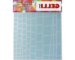 Ladder Sjabloon - Tekensjabloon Stencil - Gelli Plate Printen - Origineel Ontwerp - 33 x 22.9 cm - Wit