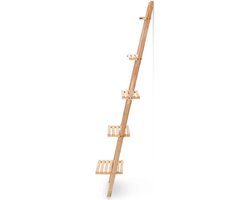 Ladderrek Cederhout - Decoratieve Planken - Opbergen Decoratie - Ruimtebesparend Ontwerp - 415 x 30 x 176 cm - Beige