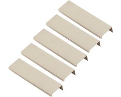 Lade Handgrepen - Kastgrepen - Meubels Vernieuwen - Aluminium Vingergreep - 5 stuks - Lichtgrijs