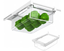 Lade, koelkastorganizer met handgrepen, uittrekbare transparante koelkastdozen, vriesorganizer voor fruit, groenten, eieren, dranken