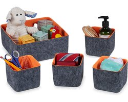 lade organizer - 5-delige set - kledingkast - badkamer - vilten manden - 2 groottes