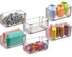 lade organizer - 6-delige set - kunststof bakjes - stapelbaar - bureau - sorteerbak