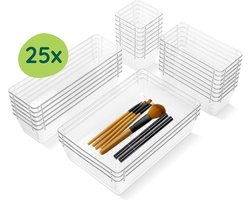 Lade Organizer Bakjes - 25x - Lade Verdeler Keuken & Badkamer - Lade indeling - Make-up organizer