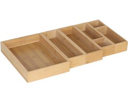 Lade organizer bakjes - 7-delig - 4 groottes - bamboe