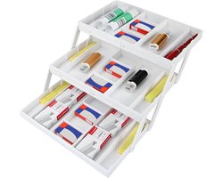 Lade Organizer - Bureau Organizer - Ruimte Maximaliseren - Verstelbare Verdelers - 5.2 x 15.6 x 5.2 cm - Wit