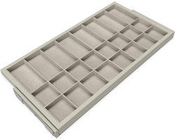 Lade Organizer - Kast Indeler - Kleding Opbergen - Softclose Systeem - 900 mm Module - Steen Grijs
