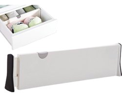 Lade Organizer - Ladeverdeler - Laden Ordenen - Verstelbaar Schuim Gewatteerd - 10 cm x 38-542 cm - Wit