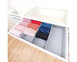 Lade Organizer Set (4 stuks) – Geschikt voor IKEA kasten (PAX 100, MALM, ) – Opbergsysteem voor kleding & lades – Ideaal voor T-shirts, truien, jeans, broeken, sportkleding – 22×51×11 cm per stuk
