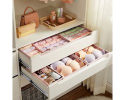 Lade Organizer Set - Closet Organizer - Opbergbakken - Niet-geweven stof - Lichtgewicht - Roze - 32cm x 32cm x 10cm