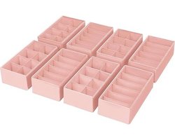 Lade-organizer voor kledingkast - 8 Stuks, Stof, Voor Baby- en Ondergoed, 30 x 15 x 9 cm