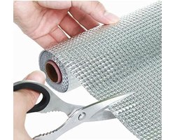 Lade Planken Bekleding - Beschermende Mat - Keuken Organiseren - Niet-klevend Schuim - 45 x 300 cm - Zilver