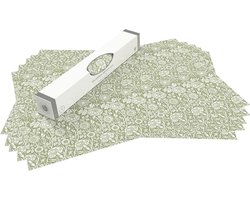 Ladebekleding Saliegroen - Lade liners - Keuken Organiseren - Afwasbaar Papier - 60 x 42 cm - Saliegroen