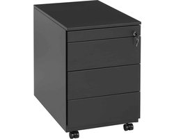 Ladeblok 3 laden met pennenlade bladkleur Halifax Eiken framekleur Antraciet (Ral 7016)