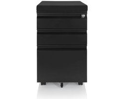 Ladeblok COLOR OS Staal zwart incl. zitkussen zwart hjh OFFICE