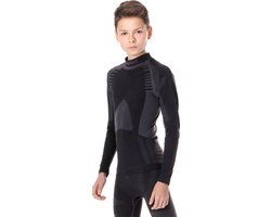 Ladeheid Kinderen Thermoshirt - Thermo ondergoed – Jongen - Meisje - Thermokleding - Longsleeve - LA-SS-Thermo-Shirt-Women - Zwart/Zilver - 134-140